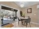 Dining area features a sliding glass door to the lanai at 213 Hideaway Beach Ln, Kissimmee, FL 34746