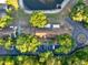 Aerial view of the home and pond at 237 S Wilderness Pt, Casselberry, FL 32707