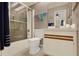 Clean bathroom with a shower, toilet, and vanity at 237 S Wilderness Pt, Casselberry, FL 32707