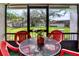 A screened-in patio with a table and chairs offers serene views of the surrounding neighborhood at 239 Hill St # 239, Casselberry, FL 32707