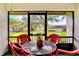 Enjoy this screened-in patio with a table and chairs, perfect for outdoor dining and relaxation at 239 Hill St # 239, Casselberry, FL 32707