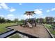 A community playground featuring modern play equipment and a shaded area for to enjoy at 2900 Sunridge Loop, St Cloud, FL 34771
