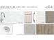 Showcasing interior materials like countertops, cabinets, backsplash, flooring, and fixtures for a modern home design at 2980 Embark Trail, St Cloud, FL 34771