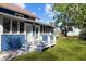 Charming blue home with a cozy front porch and well-maintained lawn, perfect for enjoying the outdoors at 609 W Osceola St, Clermont, FL 34711