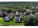 Aerial view of a home featuring a screened-in pool, backyard, surrounded by a fenced yard and neighboring houses at 6152 Meriwether, Winter Garden, FL 34787