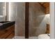 This powder room boasts a unique wall design and floating vanity at 6874 Sperone St, Orlando, FL 32819
