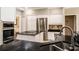 Beautiful kitchen with stainless steel appliances, a center island, and ample storage space at 8368 Rambling River Dr, Sanford, FL 32771