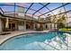 A lovely pool offers a beautiful view of the home and backyard at 8368 Rambling River Dr, Sanford, FL 32771
