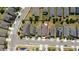 Birds eye view of single Gathering home in a residential neighborhood with well maintained streets and landscaping at 17313 Bracken Fern Ln, Clermont, FL 34714