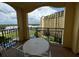 Private balcony offering panoramic views of the resort's amenities and surrounding landscape at 8125 Resort Village Dr # 51006, Orlando, FL 32821