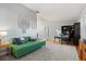 Open floor plan featuring an office space, hardwood floors, and modern decor at 109 Romney Marsh Rd, Longwood, FL 32779