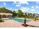 This backyard features a pool, outdoor kitchen and covered patio at 1112 Orange Ave, Winter Springs, FL 32708