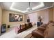 Home theater with plush seating and a large screen at 1112 Orange Ave, Winter Springs, FL 32708