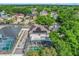 Aerial view of the property, showing a screened pool and neighborhood at 1188 Foxforrest Cir, Apopka, FL 32712