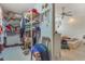 Adjacent to the bedroom is a walk-in closet with shelves and hanging storage at 1188 Foxforrest Cir, Apopka, FL 32712