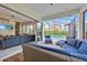 Cozy covered patio leading to a screened-in lanai and pool area at 13543 Abberwick Dr, Orlando, FL 32832