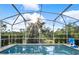 The screened-in private pool has a beautiful view and room for outdoor activities at 1449 Fairview Cir, Reunion, FL 34747