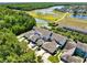 Aerial view of a property showcasing its proximity to green spaces and community amenities like ponds at 14751 Clarkson Dr, Orlando, FL 32828