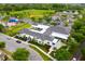 Aerial view of the community center, showcasing its manicured landscaping and ample parking at 14751 Clarkson Dr, Orlando, FL 32828