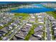 Beautiful new construction neighborhood near a bright blue lake at 19065 Blueleaf St, Orlando, FL 32827