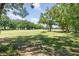 Expansive backyard with mature trees offering shade and a peaceful, park-like setting at 3104 Harrison Ave # E-30, Orlando, FL 32804