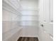 A walk-in closet with wire shelving and wood-look flooring at 408 Lily Ln, Davenport, FL 33837