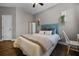 Cozy bedroom with hardwood floors, soft bedding, and charming decor elements, creating a relaxing atmosphere at 413 Macchi Ave, Oakland, FL 34787