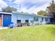 Charming single-story home with light blue siding, well-kept lawn, and decorative front yard plants at 511 S Alder Ave, Orlando, FL 32807