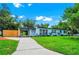 Charming single-story home featuring a well-manicured lawn, welcoming carport, and light blue exterior at 511 S Alder Ave, Orlando, FL 32807