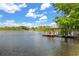 Picturesque dock with covered seating provides stunning views of the tranquil lake at 645 Manor Rd, Maitland, FL 32751