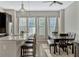 Stylish kitchen featuring a large island, modern lighting, and sleek countertops at 861 Taramundi Dr, Oviedo, FL 32765