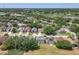 An aerial view of homes surrounded by lush trees in a quiet neighborhood at 1225 Greenley Ave, Groveland, FL 34736