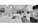 Modern kitchen features a quartz countertop island with stainless steel sink and contemporary appliances at 1027 Dees Dr, Oviedo, FL 32765