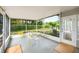 Enclosed back patio with outdoor seating and peaceful views of the landscaped backyard at 2707 Chelsea St, Orlando, FL 32803