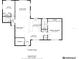 Detailed floor plan showcasing layout of living room, kitchen, bedrooms, bathrooms, and storage areas in the house at 2945 Juniper Dr, Edgewater, FL 32141
