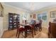 Elegant dining room featuring a chandelier, hardwood floors, and a beautifully set table at 3015 Dawley Ave, Orlando, FL 32806