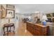 Cozy living room with a fireplace, hardwood floors, and stylish furnishings at 3015 Dawley Ave, Orlando, FL 32806