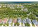 Aerial view of the property and neighborhood showcasing a beautiful community with a pond at 3312 Cordgrass Pl, St Cloud, FL 34773