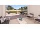 Outdoor space with a brick patio area, plenty of lounge seating, and fenced yard at 3529 Yarian Dr, Haines City, FL 33844