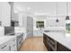 Stylish kitchen with stainless steel appliances, a central island, and white cabinets at 3608 Dubsdread Cir, Orlando, FL 32804