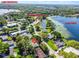 Stunning aerial view of the property near Lake Faith and Lake Seminary in a lush, green neighborhood at 505 Lake Shore Dr, Maitland, FL 32751