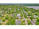 A community filled with lush trees, beautiful homes, and a serene lake visible in the background under the sunny sky at 532 Worthington Dr, Winter Park, FL 32789