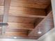 Detailed view of the coffered wood ceiling design with recessed lighting at 6037 Lake Erie Rd, Groveland, FL 34736
