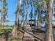 Picturesque wooden dock and walkway leading to a peaceful waterfront at 6037 Lake Erie Rd, Groveland, FL 34736