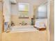 A bright tub space with ceramic tile and decor at 6816 Greengrove Blvd, Clermont, FL 34714