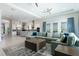 Open-concept living area with a large kitchen, comfortable seating, and natural light at 7928 Jacks Club Dr, Kissimmee, FL 34747