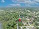 An aerial view of a neighborhood, noting proximity to green spaces and neighborhood layout at 1130 Roxboro Rd, Longwood, FL 32750