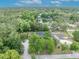 An aerial view of a quaint neighborhood with tree-lined streets and well-maintained homes in a lush, green setting at 1130 Roxboro Rd, Longwood, FL 32750