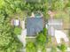 Aerial view of property highlighting the pool, house, and backyard at 1130 Roxboro Rd, Longwood, FL 32750