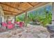 Outdoor living with a covered patio, pool, and lush backyard oasis at 1130 Roxboro Rd, Longwood, FL 32750